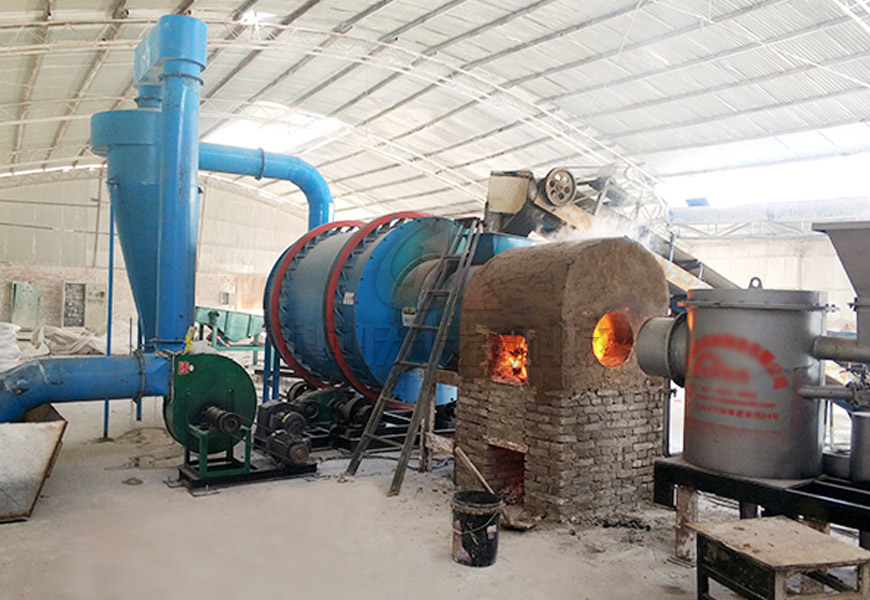 sand drying production site